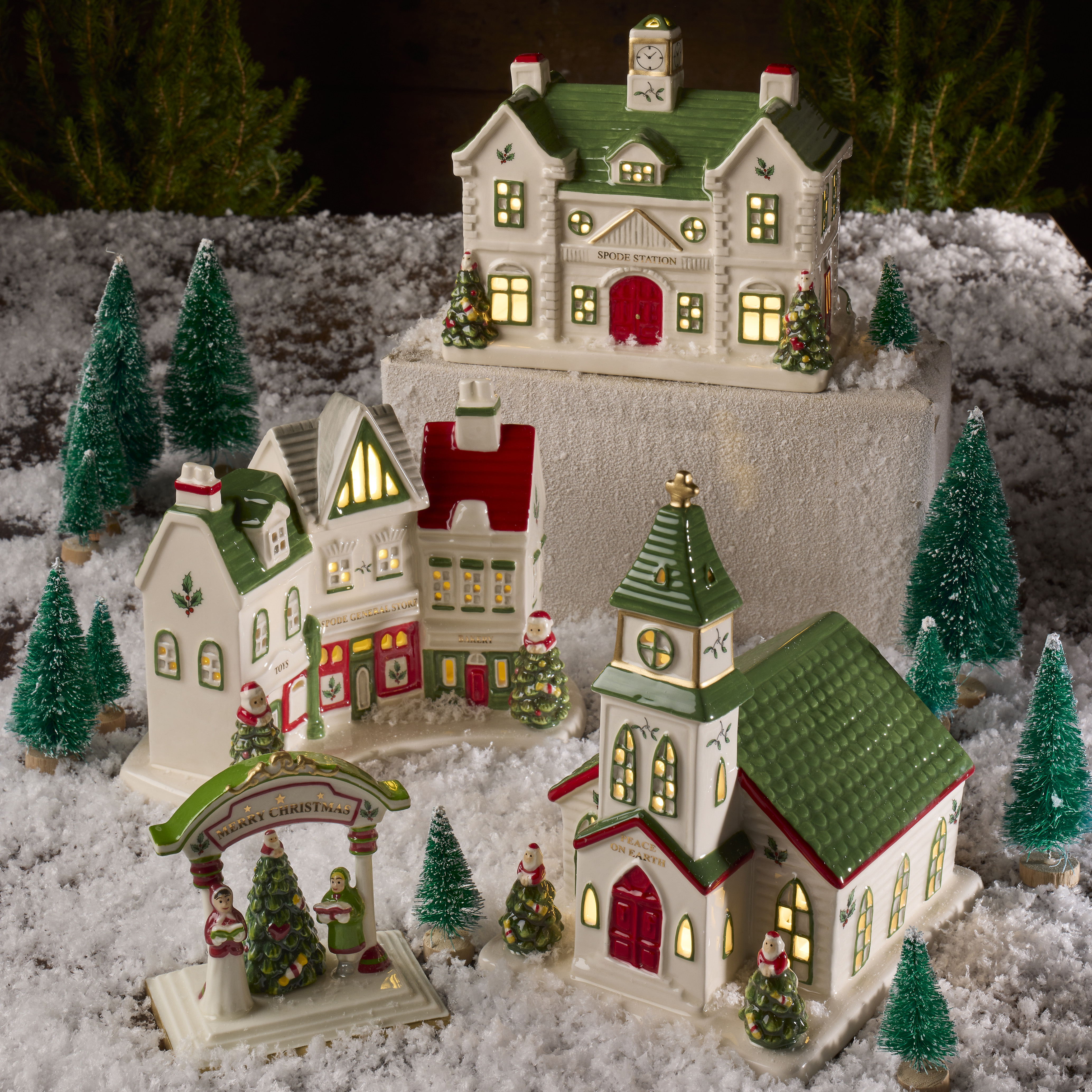 Christmas Tree Village Shops Ornament image number null